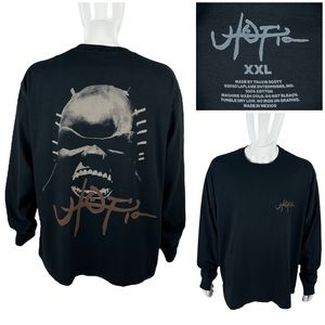 Travis Scott Utopia Mens 2XL Shirt Long Sleeve Double Sided 2023 Black Rare HTF